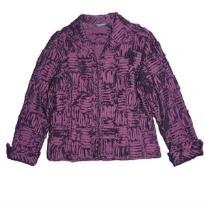 Samuel Dong Designer Ribbon Texture Jacket Size M